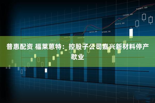 普惠配资 福莱蒽特:控股子公司嘉兴新材料停产歇业